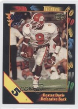 1991 Wild Card Draft 5 Stripe Dexter Davis #43 Rookie RC f7f. rookie card picture