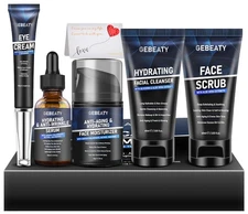 Mens Skin Care Kit,Skin for Men,Deep Hydrate,Moisturize,Firm 5 Piece Set 
