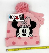 DISNEY MINNIE MOUSE YOUTH KIDS 8-14 KNIT HAT  GLOVES SET FREE SHIP