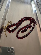 Cherry Amber Bakelite Halskette Königsbergerschliff 20,9 Gr. Facettiert Beads