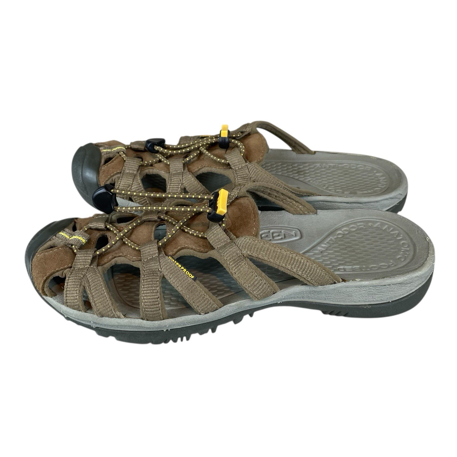 Sandali da trekking Keen Whisper donna EU 38 US 7 5 marroni elasticizzati antiscivolo impermeabili