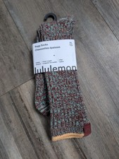 Lululemon Daily Essentials Ragg Socks XL Crew Length RWMT/RKML Unisex New