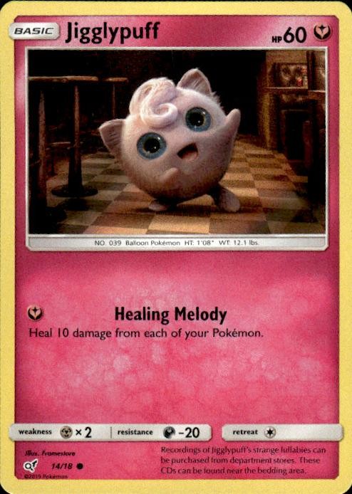 Pokemon Reverse Holo Jigglypuff (Holo Common) Detective Pikachu 14/18 LP