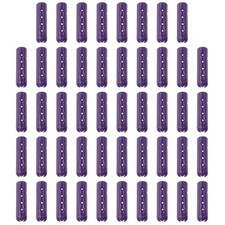 48Pcs 23mm Open Mouth Shoelace Tips Caps, Purple