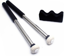 1 Pair Tongue Drum Mallets with Bracket Handpan Drum Sticks Rubber Mallet Percus