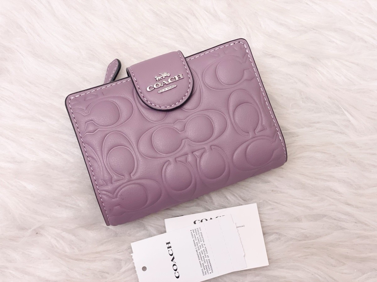 NWT COACH CZ341 Medium Corner Zip Wallet in Signature Leather