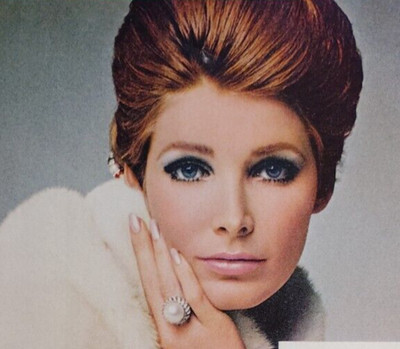Vintage Retro Ad 60's Max Factor Pan-Stik Make-up Don't Settle Mink Covers