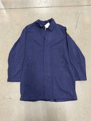 Freemans Sporting Club Trench Coat Blue button Up Long Men s XL