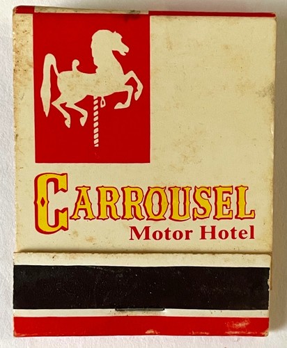 Vintage Carrousel Motor Hotel Houston TX Matchbook Unstruck