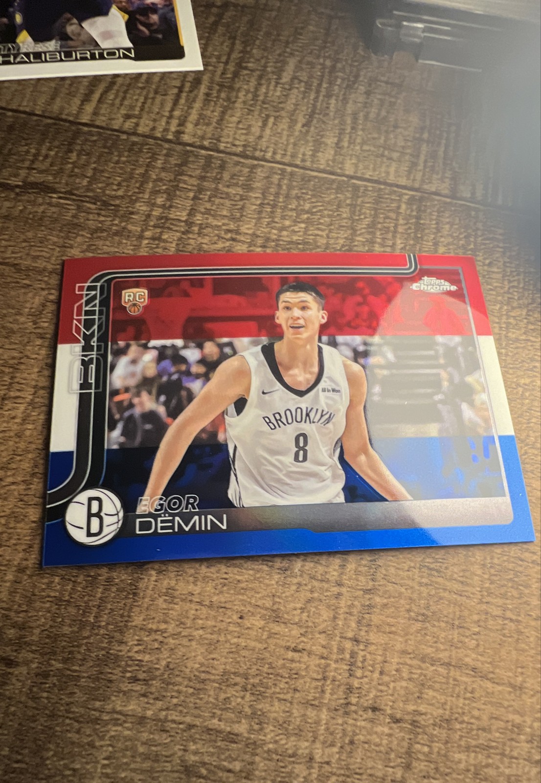 2025-26 Topps Chrome - Egor Demin #258 Red White & Blue Refractor (RC)