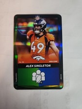 2024 UNO Elite Alex Singleton Dual Color Foil Green / Blue #156 Broncos