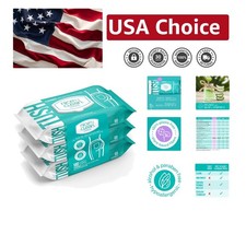 Adult Flushable Wipes 180 Count  Aloe  Vitamin E Infused Plant-Based Care