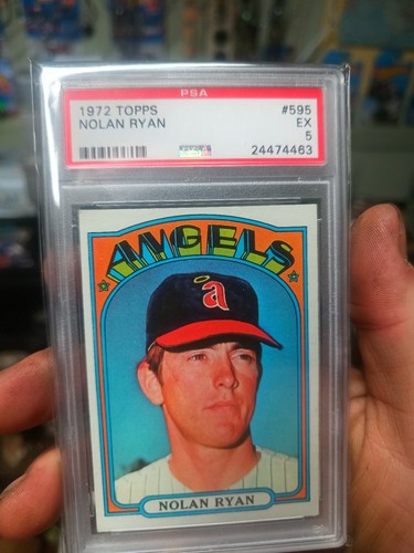 1972 Topps Nolan Ryan #595 PSA 5 EX Angels HOF Vintage Baseball Card Graded Ace