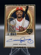 2024 Topps Gilded Collection Gold Frame Jimmy Rollins Gilded Champions Auto /10