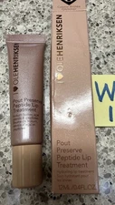 OLE HENRIKSEN Pout Preserve Peptide Lip Treatment CRÈME BRÛLÉE GLIMMER .4oz/12mL