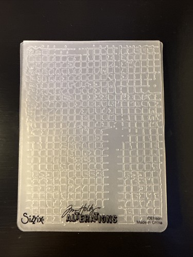 Sizzix Tim Holtz Gridlock Embossing Folder #656649 Alterations Texture Fades