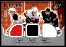 2003-04 SPx Fantasy Franchise Jersey Patrik Elias/Marian Hossa/Jaromir Jagr