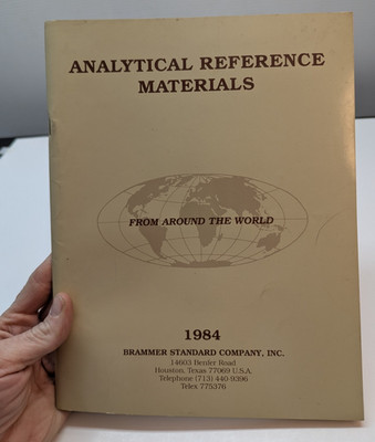 Analytical Reference Materials 1984 From Around The World Brammer Standard Co.