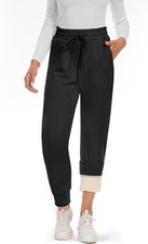 Fleece Lined Sweatpants Women - Joggers for Women with Pockets High Waisted T...