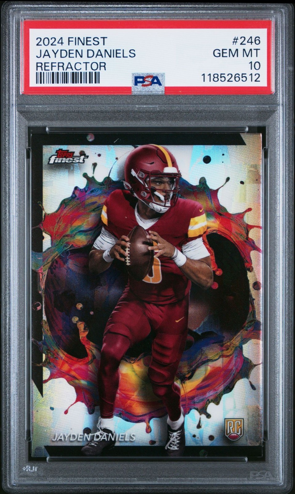 2024 Topps Finest - Rare Jayden Daniels #246 Refractor (RC)