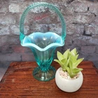 Fenton Robin's Egg Blue Glass Basket