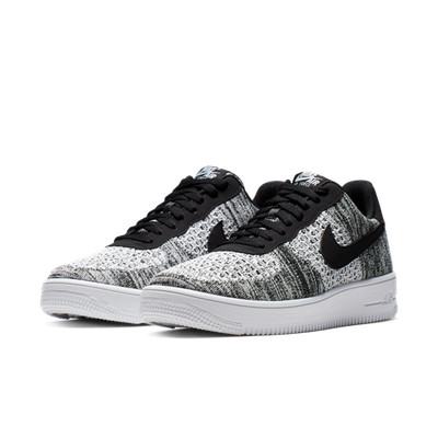 Nike Air Force 1 Flyknit 2.0 Oreo Black Platinum White Nby AV3042-001 sz 7 Men's