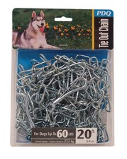 PDQ Silver Steel Dog Tie Out Chain Large Pack of 2 