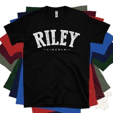 RILEY LINCOLN T-SHIRT Lancaster Nebraska USA retro varsity style hometown gift