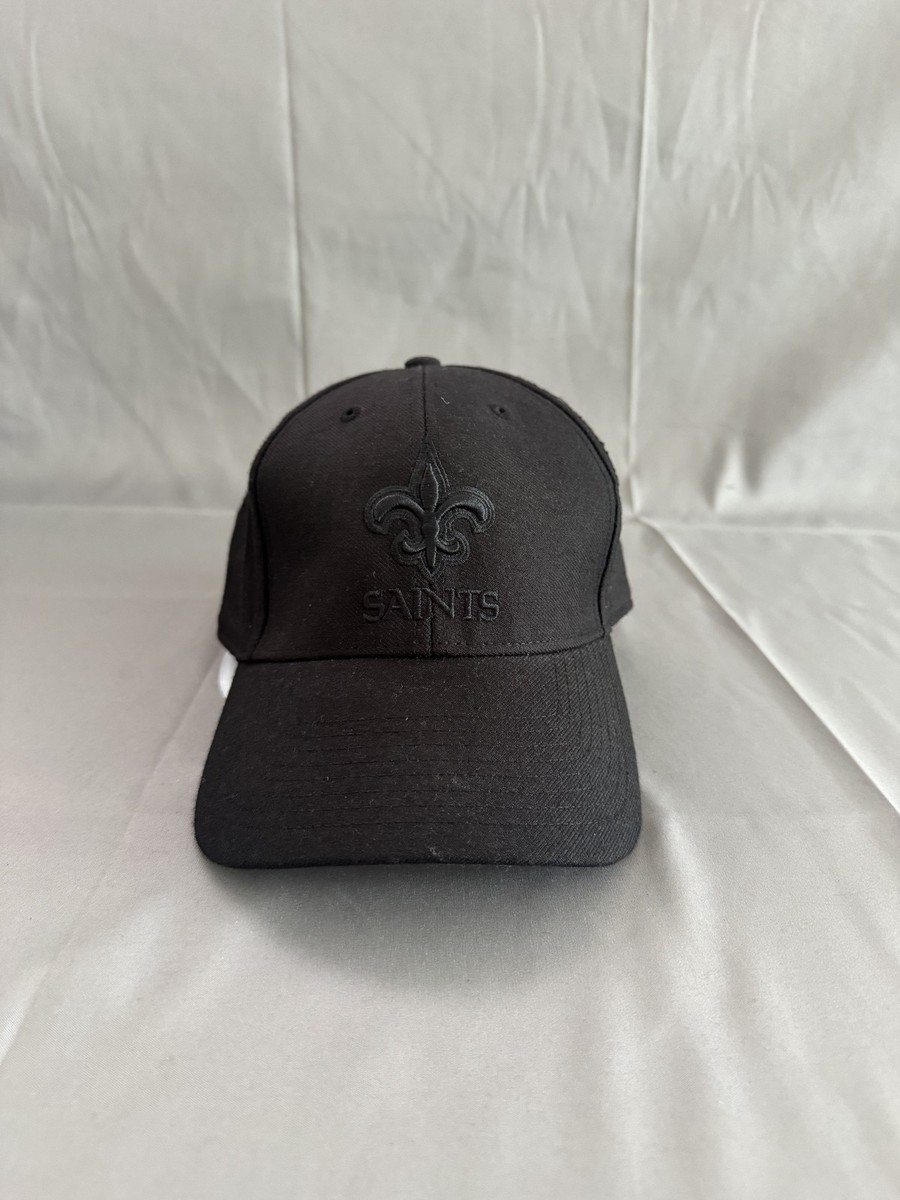 '47 Brand New Orleans Saints NFL Black Tonal Cap Hat Hook and Loop