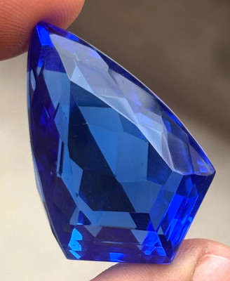 AAA+ 85.90 Ct. Large Blue Ceylon Sapphire Fancy Cut Stunning Loose Gemstone Gift