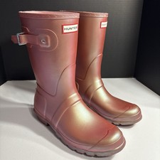 Stivali da pioggia Hunter Nebula taglia 11 con finitura bicolore iridescente