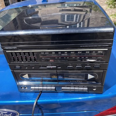 Vintage SounDesign Model 6842 Dual Deck Stereo Receiver Cassette Radio Black