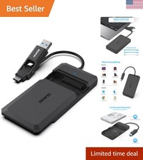 Compact 2.5-Inch SATA to USB Hard Drive Enclosure for 6TB SSD - Tool-Free Design