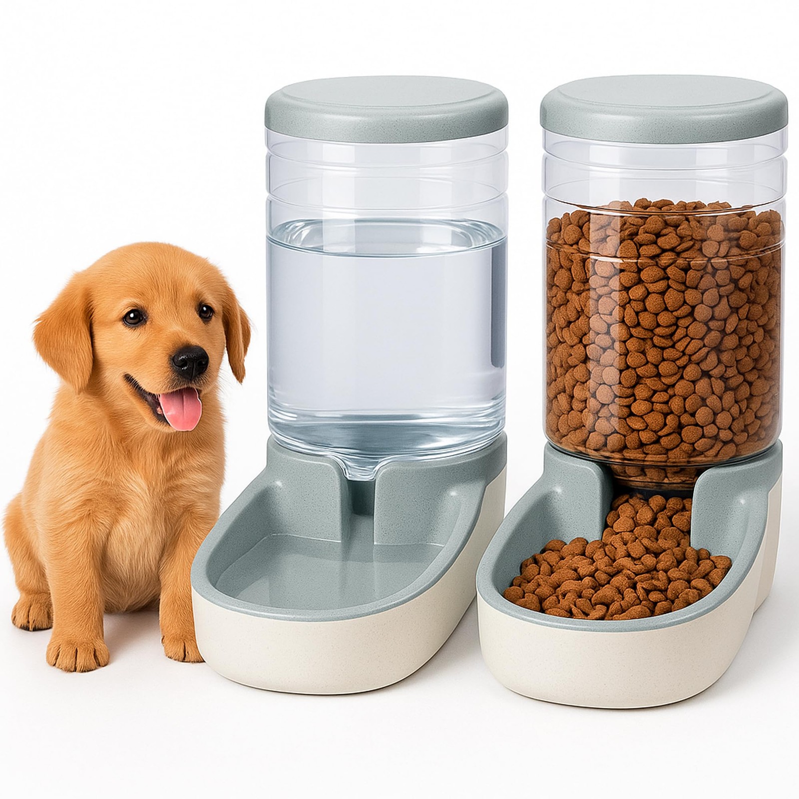 Offerta Edipets 2 Dispenser Automatici 3.8L Cibo Acqua Gatto Cane