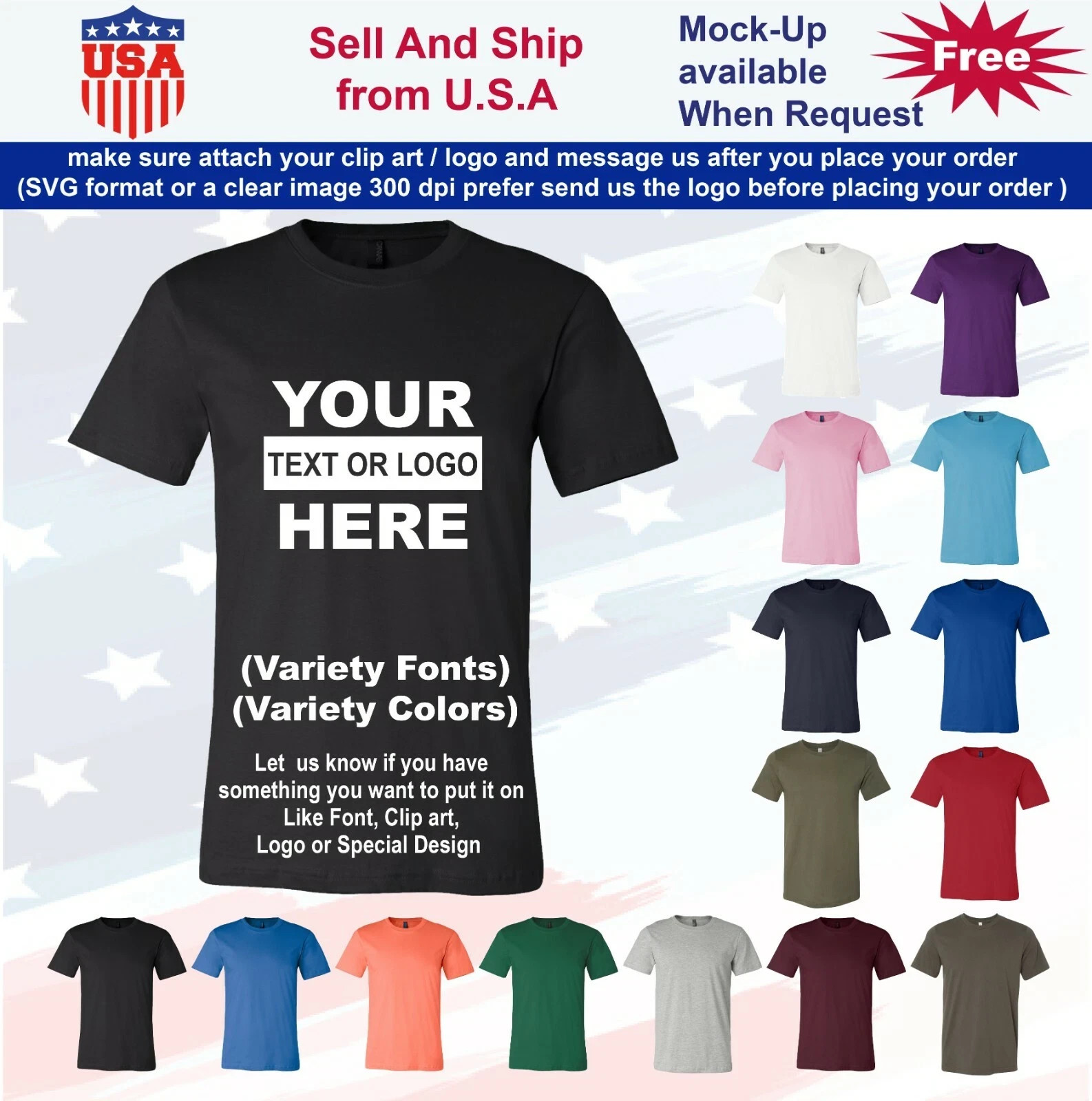 Personalized Customs T-Shirt Mens Womens Tees Top Your Text, Logo, Photo Custom Made Shirt DTG