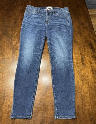 Madewell High-Rise Skinny Jeans Blue Denim Stretch Pockets Women's