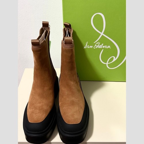 NWT: Sam Edelman - Women's Water Resistant, Camel, Suede, Lulia Chelsea Boots - Picture 3 of 6