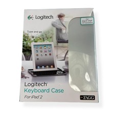 Logitech Keyboard Case ZAGG Silver Bluetooth IPad 2 3rd Gen Tablet Stand