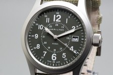*COME NUOVO* HAMILTON H682010 Khaki Field 38mm Military Heritage Orologio al Quarzo Uomo