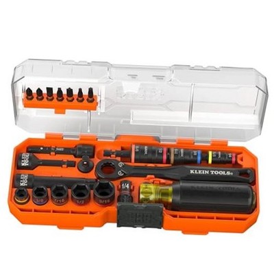 Klein Tools 65301KNECT Impact Socket Set, KNECT (S) 23-Piece SAE 23-Piece Set
