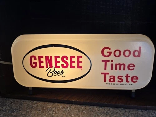 Vintage Genesee Beer Good Taste Cash Register Sign-Light