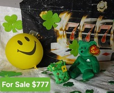 Ty Beanie Baby Erin the Bear Green Shamrock Tag Retired 1997