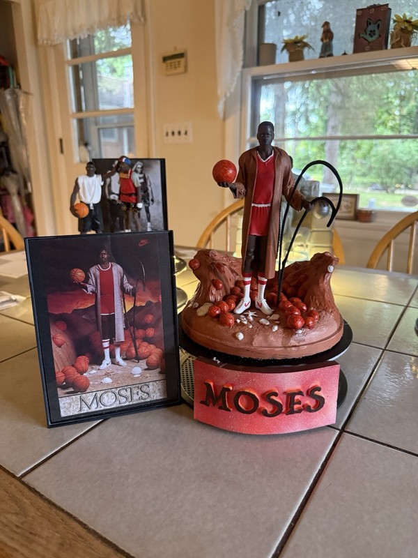 Moses Malone Figurine, Crossing The Red Sea - better than Jordan?