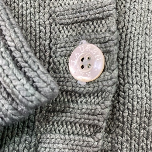 Ralph Lauren Womens Large Jumper Hoodie Knit Cardigan Button Green 100% Cotton - Picture 5 of 12