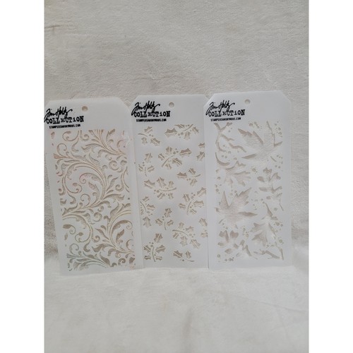 Tim Holtz Mini Layered Stencil Set of 3 Stampers Anonymous