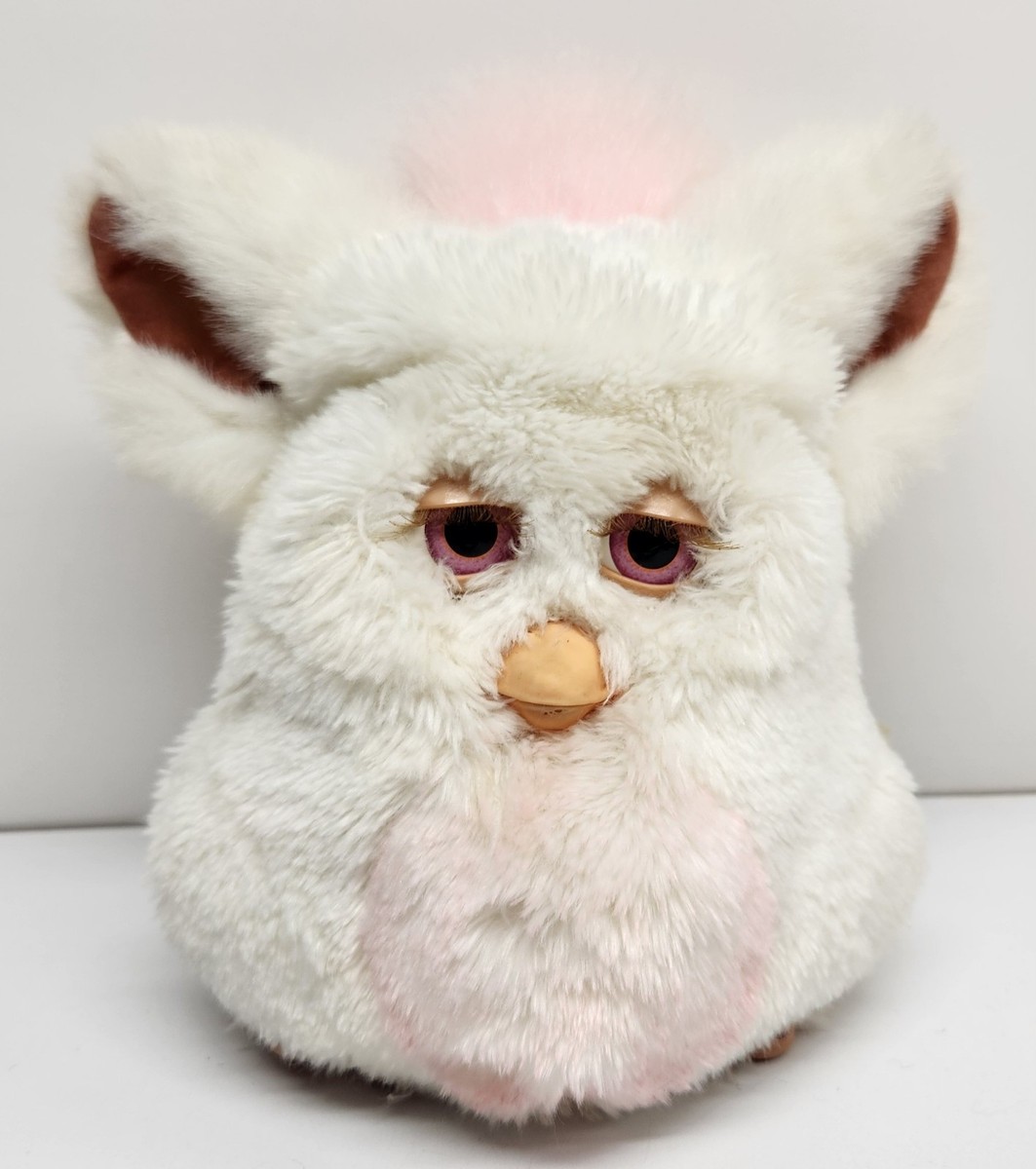 2005 Furby Emoto-Tronic Strawberry Milk PINK EYES - WORKING