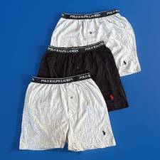 Set of 3 Polo Ralph Lauren NCKBP5 Mens 100  Cotton Knit Boxers Size S