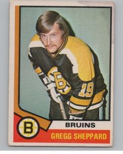 1974-75 O-Pee-Chee #184 Gregg Sheppard NHL Boston Bruins V103378