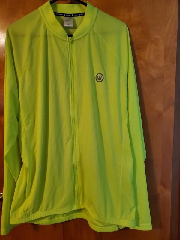 Canari Cycling Jacket Adult Size XXL Neon Yellow Reflective Full Zip