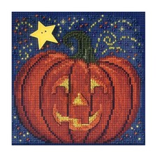 Midnight Pumpkin - Beaded Cross Stitch Kit MH143206 - Buttons & 1, Multi 